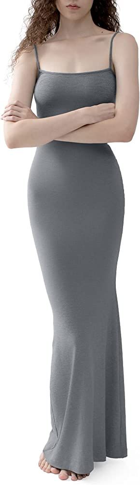 Women's Slip Maxi Dress Sexy Ribbed Bodycon Dresses Long Dress | Amazon (US)