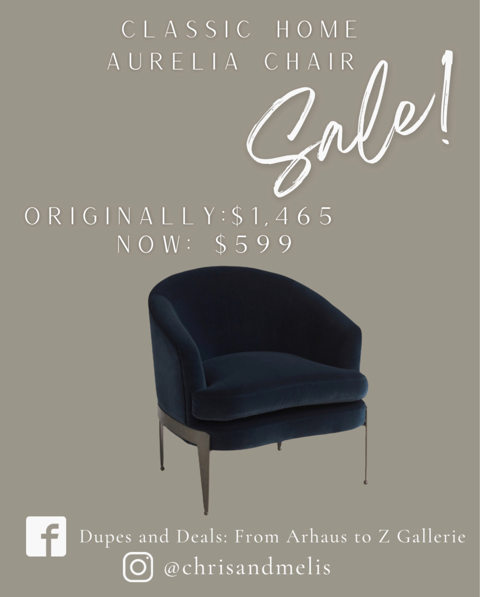 Amazing price on this Classic Home Aurelia chair in Classic Blue!

#LTKsalealert #LTKhome