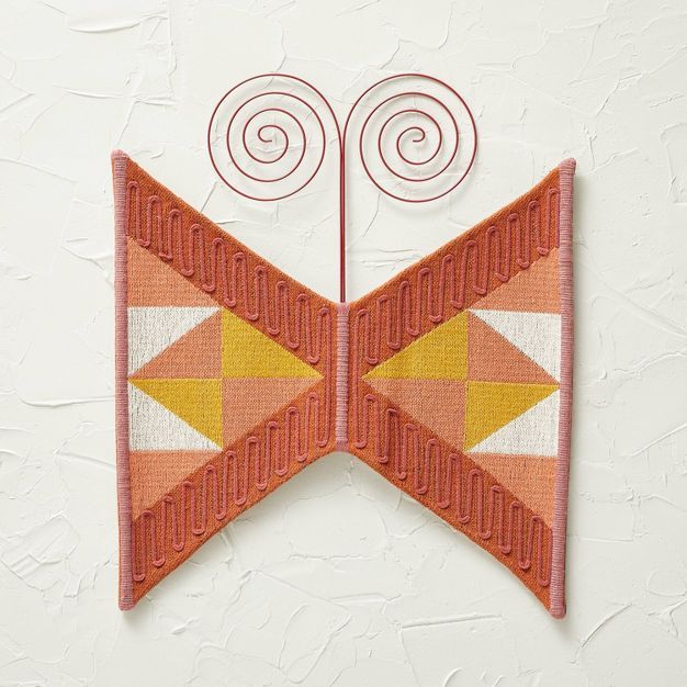 24" x 24" Oversized Woven Butterfly Decorative Wall Sculpture Brown - Opalhouse™ designed with ... | Target