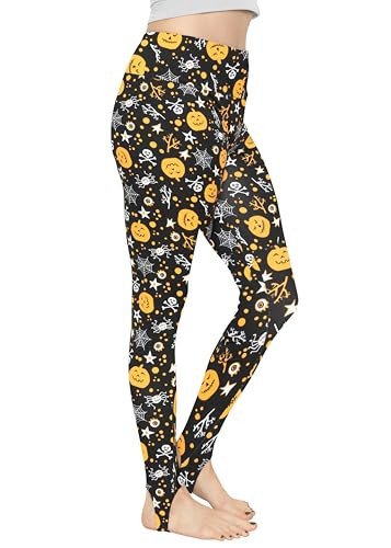 Women's High Waist Stirrup Leggings Halloween Pumpkin Patch 2X | Amazon (US)