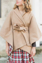 Noel Cape Coat | Beige | Victoria Dunn 