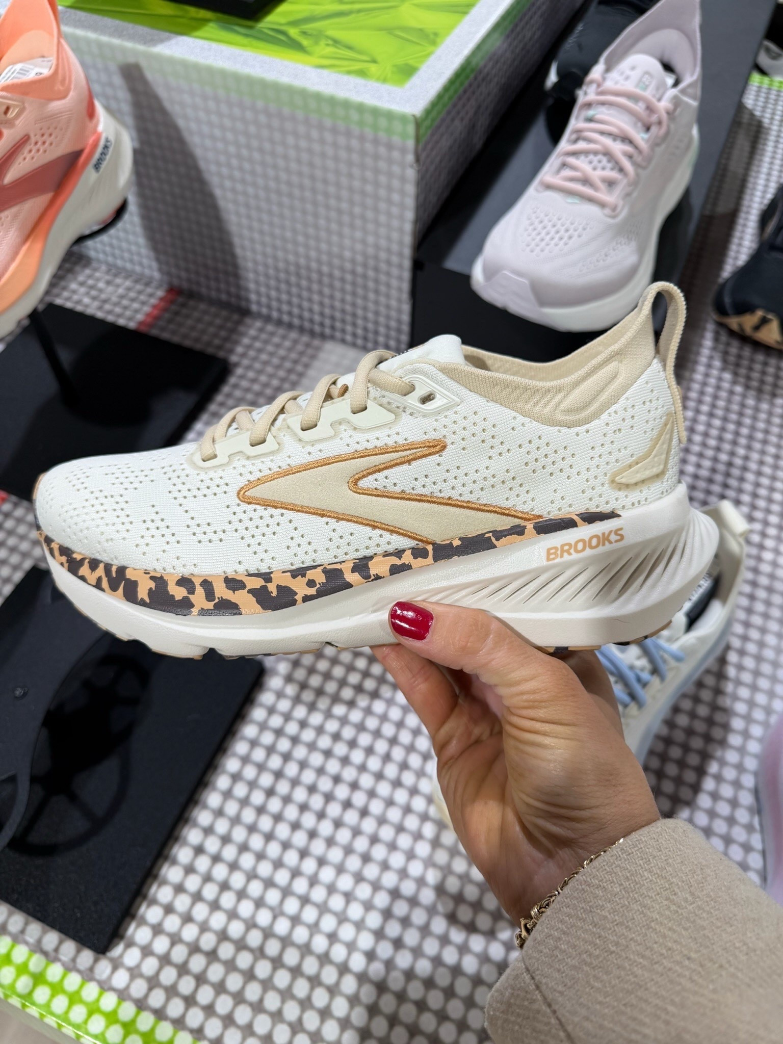 These Brooks Glycerin 23 sneakers are the cutest spring update and I am obsessed with the subtle leopard detail. They have that ultra cushioned, supportive feel that makes them perfect for busy days on your feet while still looking stylish. The perfect mix of function and fun for everyday mom life.

brooks glycerin 23, brooks running shoes women, leopard print sneakers, spring sneakers women, comfy running shoes, mom approved sneakers, neutral athletic shoes, stylish workout shoes, cushioned running shoes, everyday mom style, cute tennis shoes women, SavannahK

#LTKSeasonal #LTKActive #LTKfitnessgoals