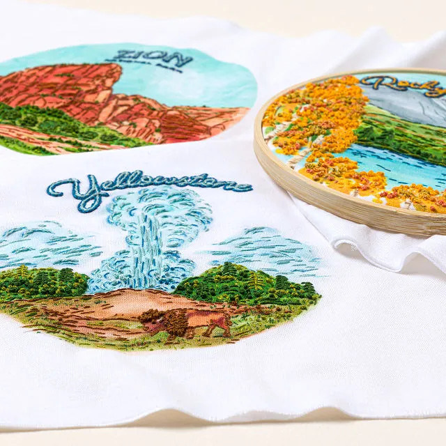 National Park Embroidery Kit | UncommonGoods
