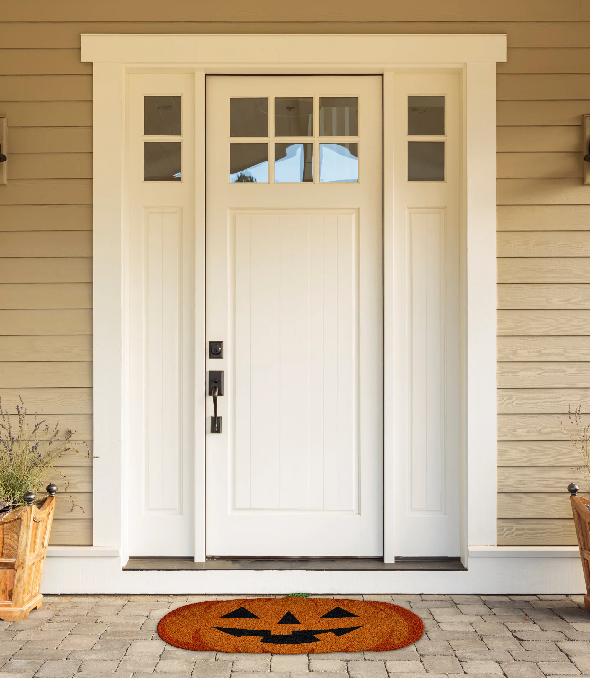 Udall Jack-O-Lantern 30 in. x 18 n. Indoor Outdoor Doormat | Wayfair North America