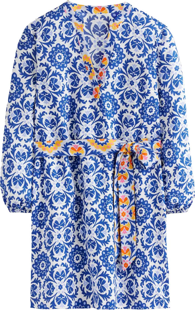 Boden Cleo Floral Print Long Sleeve Linen Dress | Nordstrom | Nordstrom