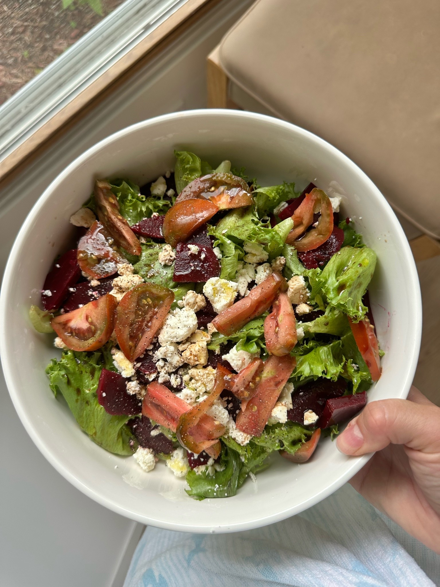 Good Eats 🥗 

• Lettuce
• Beets
• Feta cheese 
• Heirloom tomatoes 
• Balsamic vinegar 
• Olive oil 
• Salt & Pepper

🥬🫜🧀🍅

#LTKfoodie #LTKHome