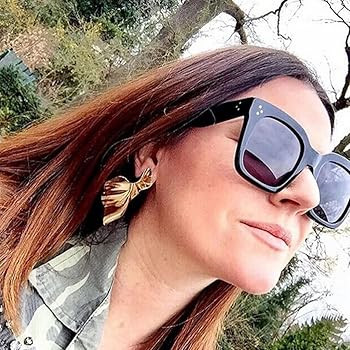 Vintage Women Oversized Sunglasses Designer Luxury Square Sun Glasses UV400 Protection Flat Lens | Amazon (US)