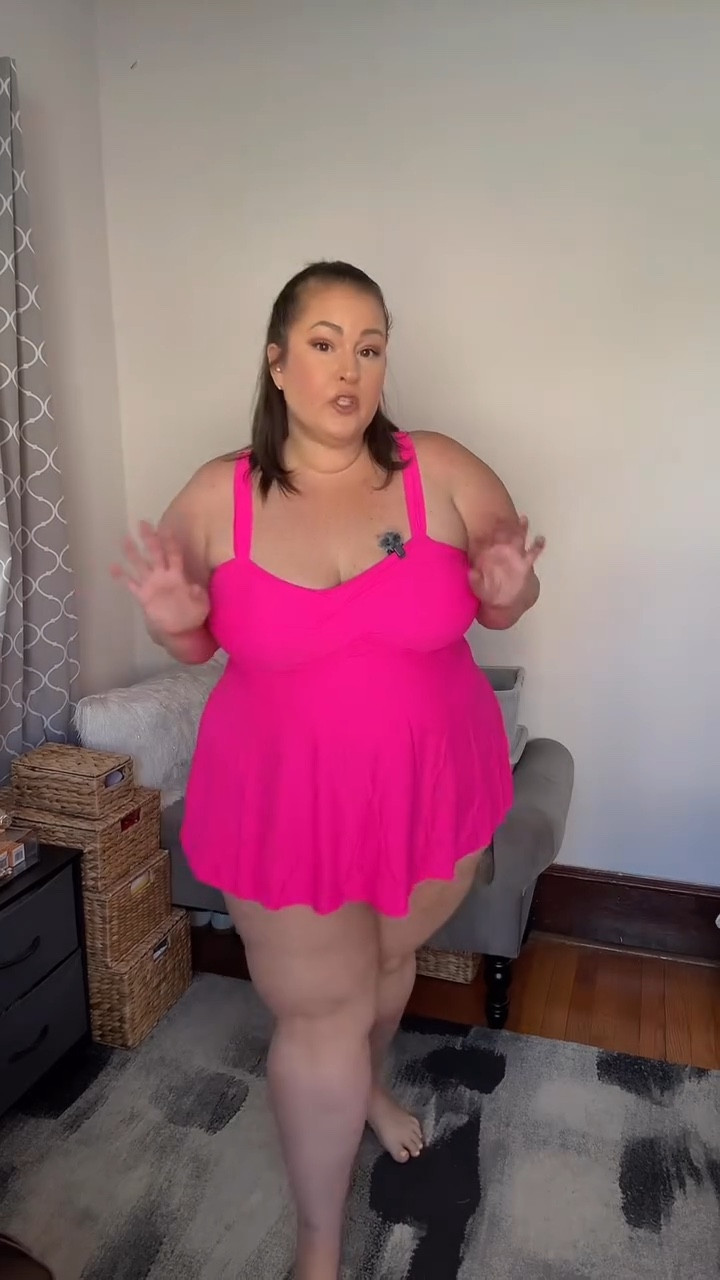 Absolutely love these plus size bathing suits that cover the tummy ✨

#swimsuit #bathingsuit 

#LTKPlusSize