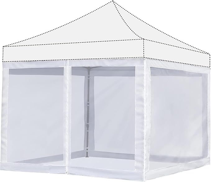 ABCCANOPY Mesh Sidewalls for 10' x 10' Pop-Up Tent Canopy, White (4 Sidewalls Only, NOT Including... | Amazon (US)