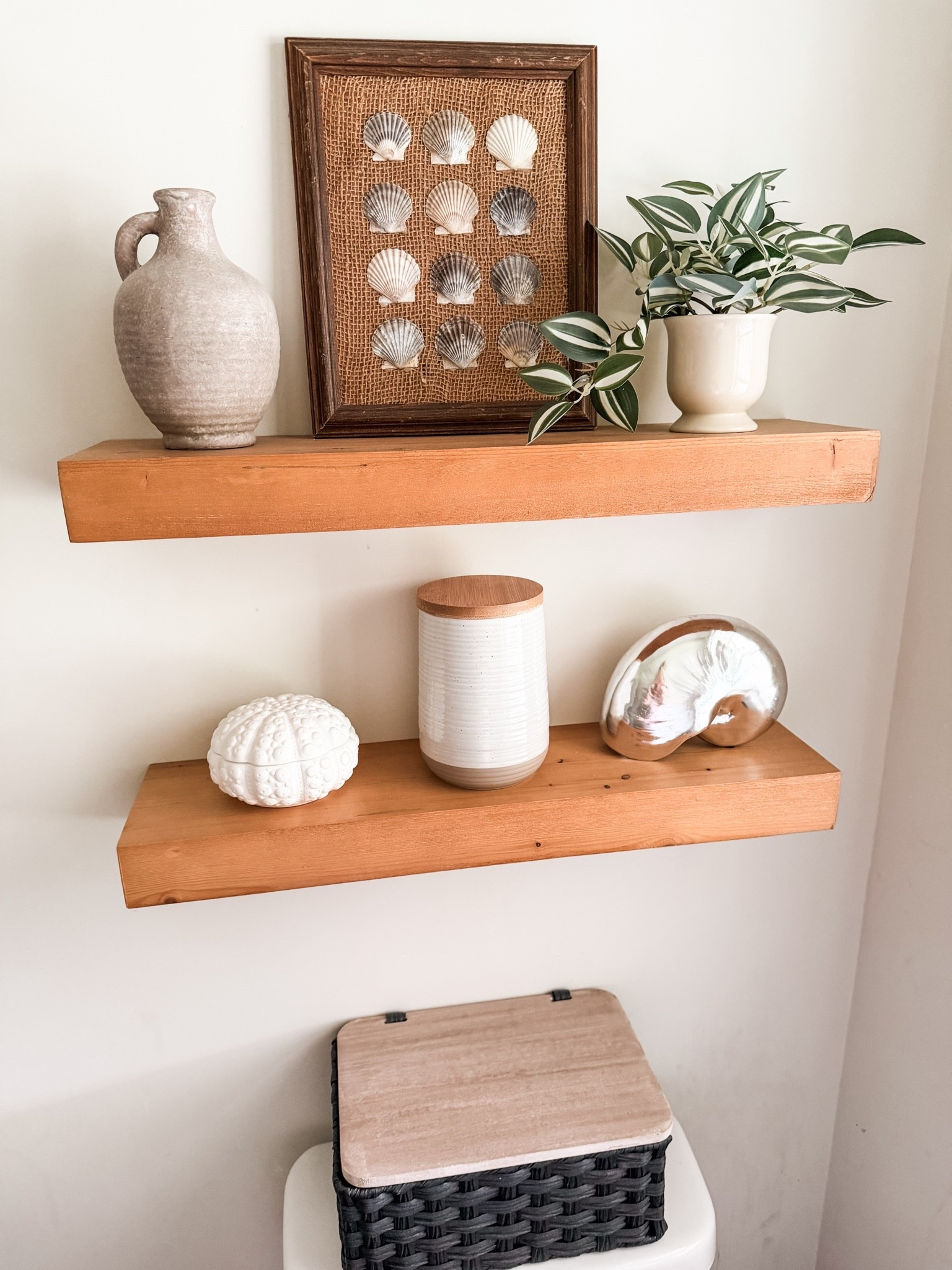 Target sea urchin container decor on clearance so I grabbed one! I’ve been eying it all summer. Coastal decor, neutral, shelf styling, bathroom shelfie #targethome

#LTKHome