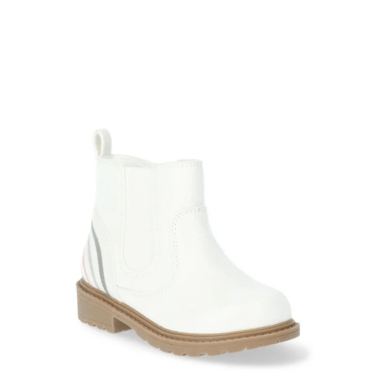 Wonder Nation Toddler Girls Chelsea Rainbow Stripe Boots | Walmart (US)