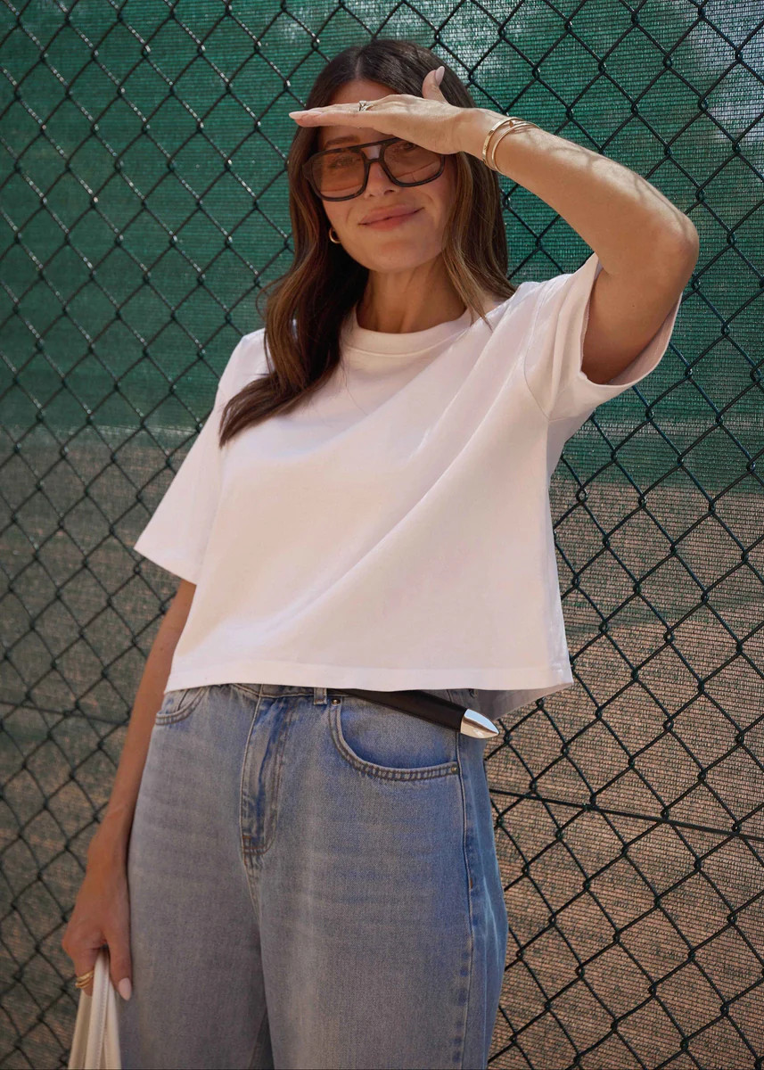 THE CROPPED BOXY TEE - WHITE | WAT The Brand