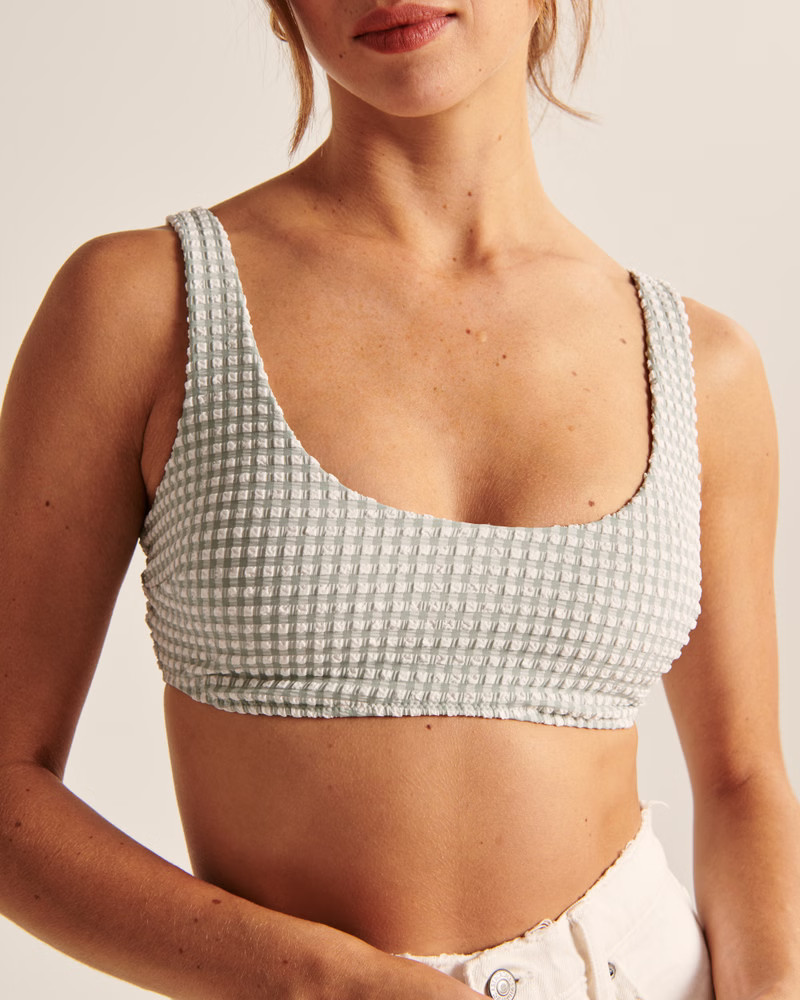 90s Seersucker Bikini Top | Abercrombie & Fitch (US)