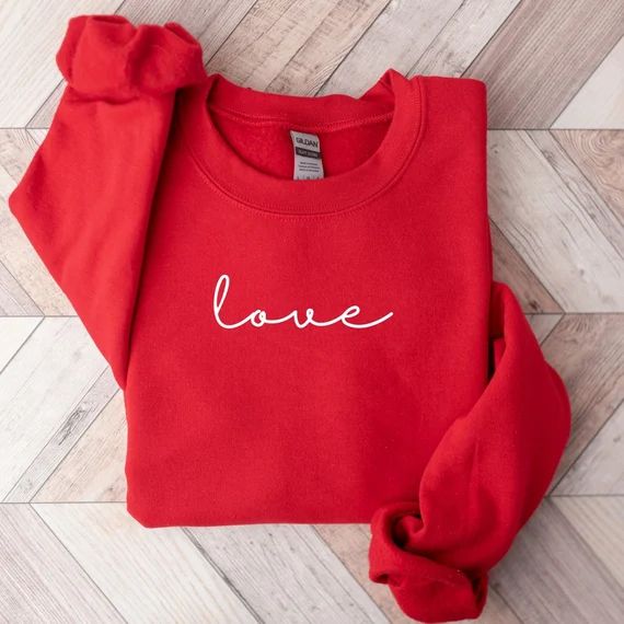 Valentines Day Shirt Valentines Gifts for Her Red Sweater | Etsy Canada | Etsy (CAD)