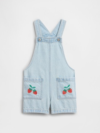babyGap Relaxed Denim Shortalls | Gap Factory