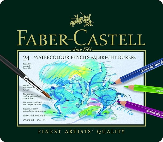FABER-CASTELL Lot de 2 Voites de 24 Crayons de couleur aquarellable ALBRECHT DÜRER | Amazon (FR)