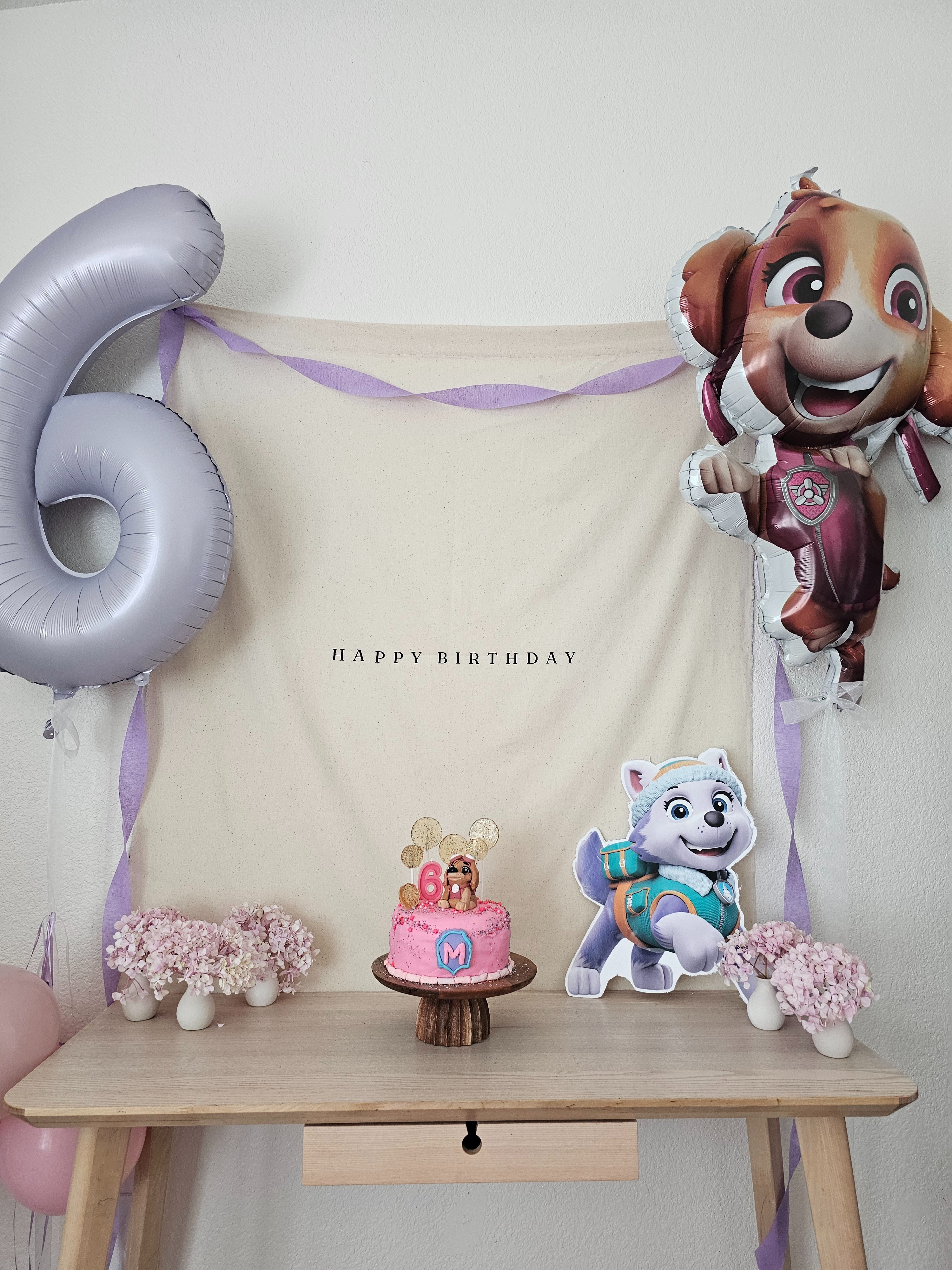 Paw patrol birthday decor I linked below! And some of the cake details too. #6years #birthdaygirl #celebration #pawpatrol #pastel #balloons #backdrop #skyeandeverest #friendship #fun #memories #joy 

#LTKFamily #LTKKids #LTKHome