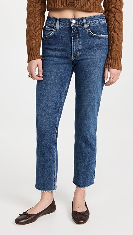 AGOLDE Kye Jeans: Mid Rise Straight Crop | SHOPBOP | Shopbop