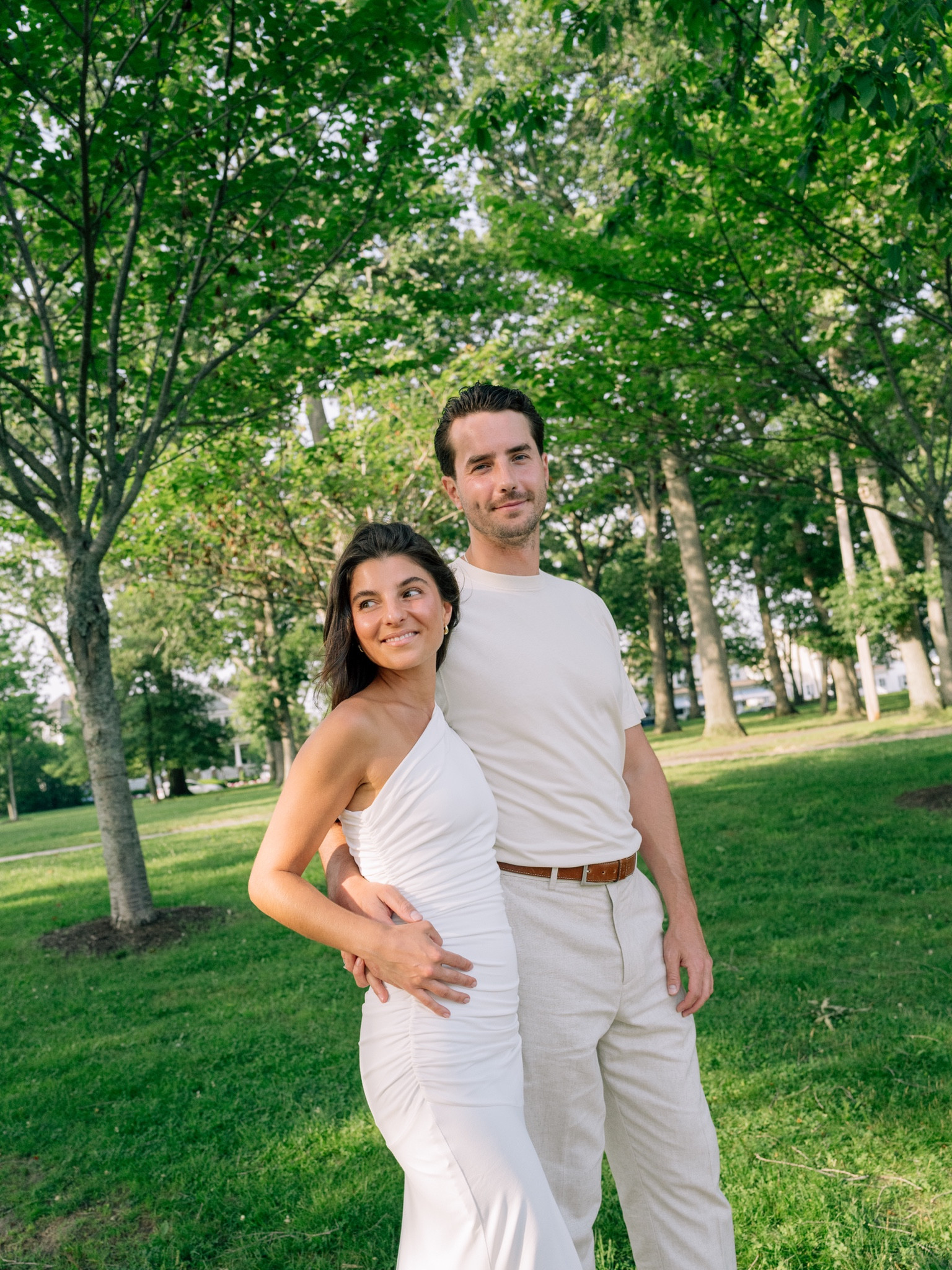 [8/5/25] code AFVIVIANE for extra 15% off! engagement photos 💕 dress is meshki, wearing size xxs + linking other options!  Heels are also on sale for $40! 
**Jake’s full outfit is abercrombie, he’s wearing large in both top + bottoms. 

#LTKWedding #LTKSeasonal #LTKMens
