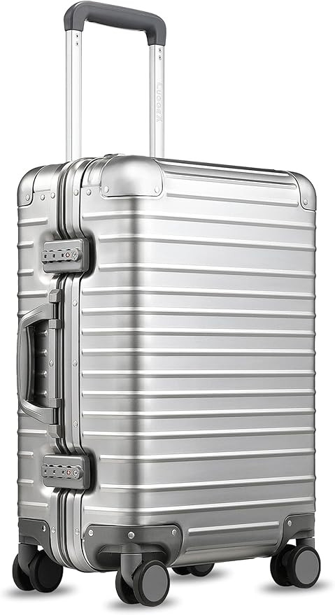 Luggex All Aluminium Luggage, Aluminum Carry on Suitcase for Travel, Zipperless Luggage, Hardshel... | Amazon (UK)