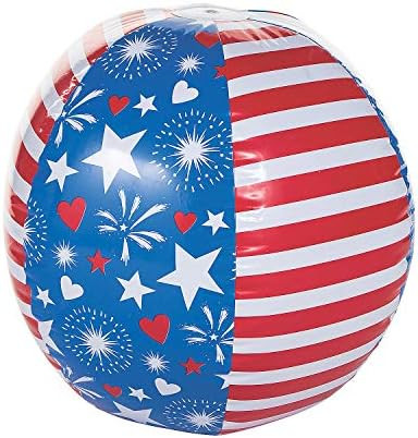 Fun Express - Patriotic Giant Beach Ball for Fourth of July - Toys - Inflates - Beach Balls - Fourth | Amazon (US)