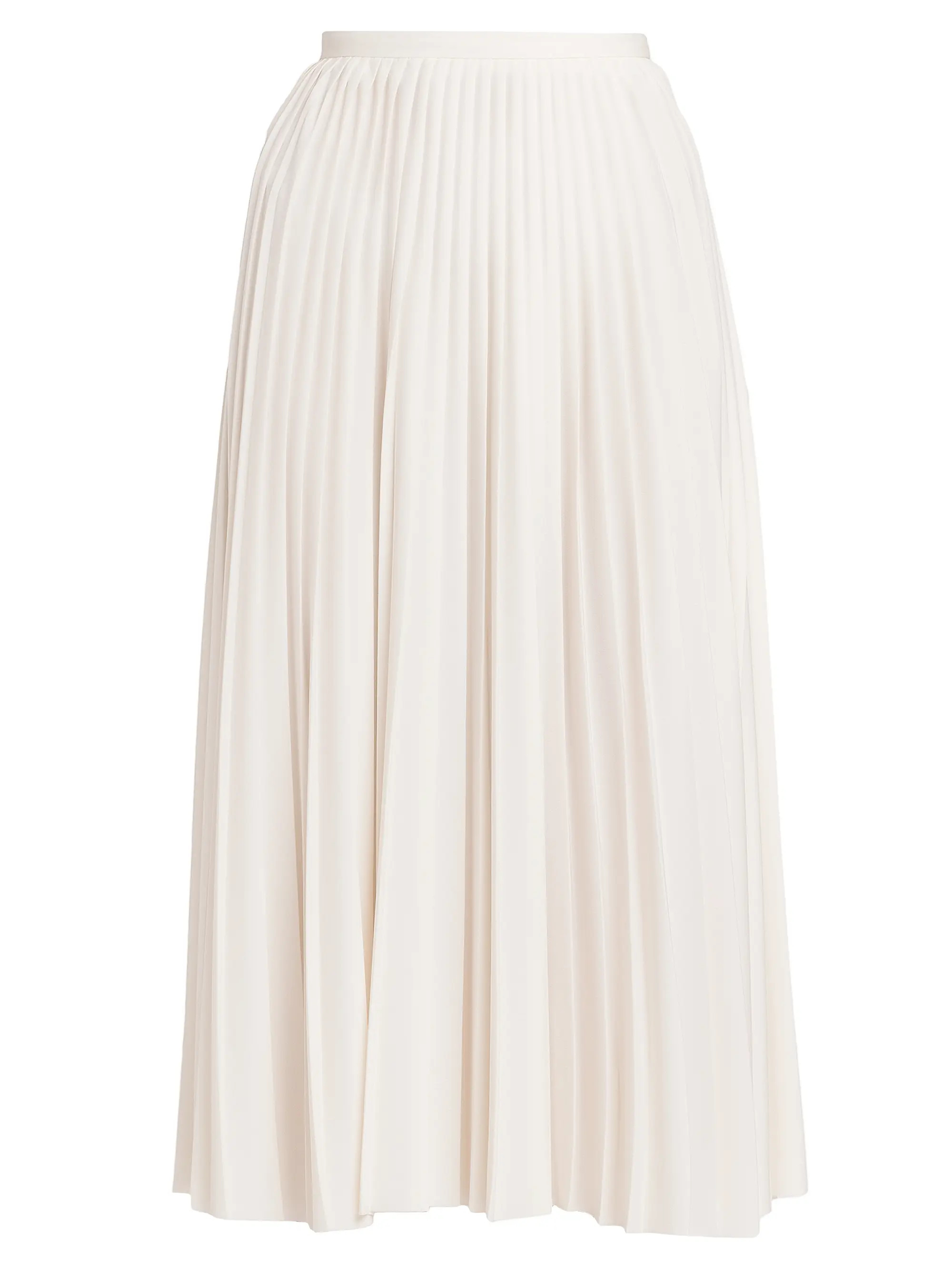 Pleated Crepe Midi-Skirt | Saks Fifth Avenue