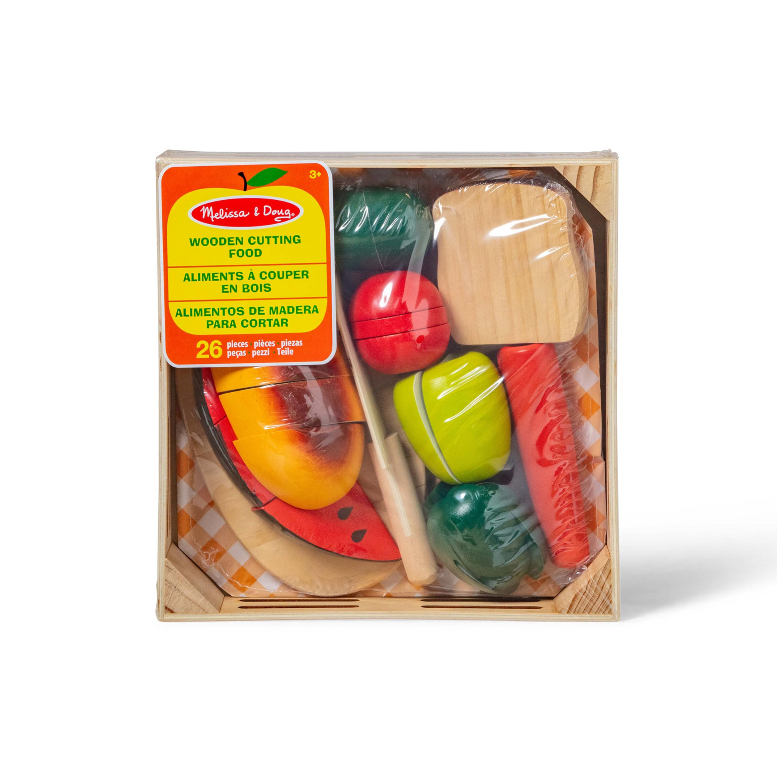 Melissa & Doug Cutting Food Play Food Set With Wooden Pieces, Knife, Cutting Board | Amazon (US)