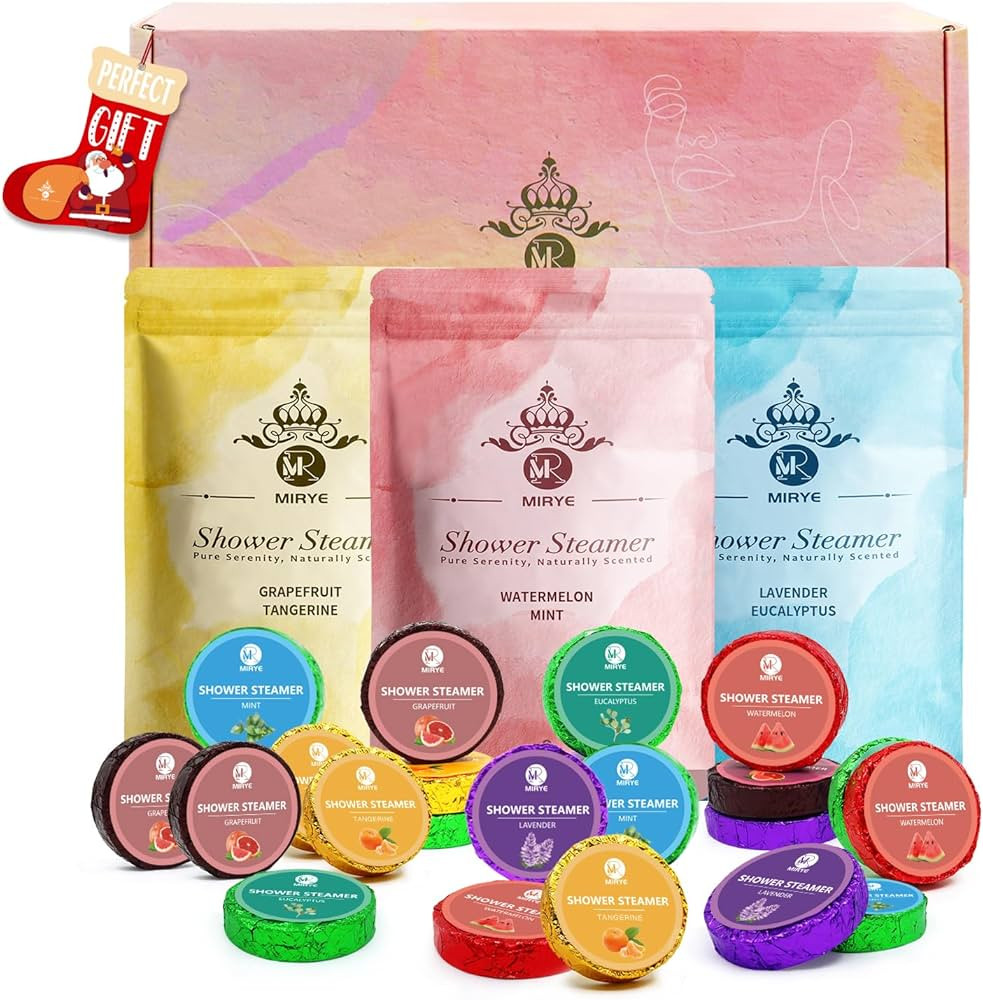 Shower Steamers Aromatherapy, 24-Pack Shower Bombs Birthday Gifts for Women, Natural with Eucalyp... | Amazon (US)
