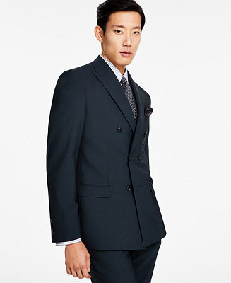 Bar III Men's Slim-Fit Emerald Green Solid Double-Breasted Suit Separate Jacket, Created for Macy... | Macy's