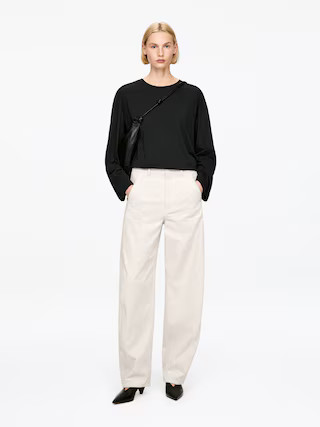 Barrel-Leg Corduroy Trousers – Light Beige – ARKET GB | Arket UK