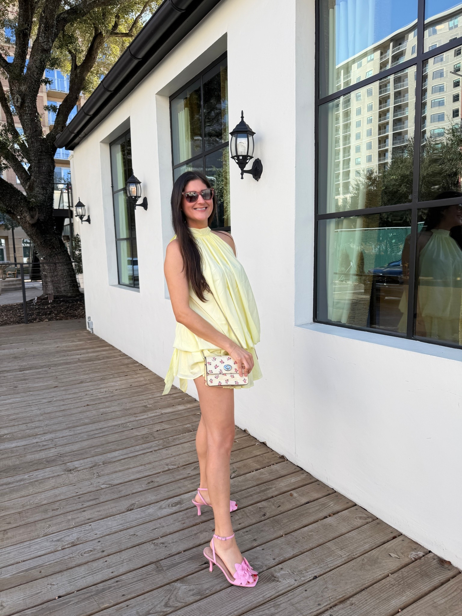 Spring is about to sprung 😆 some days are warmer than others right now. I wore this cute romper to brunch. The color is perfect for spring. 💛💛 

#LTKootd #LTKSeasonal