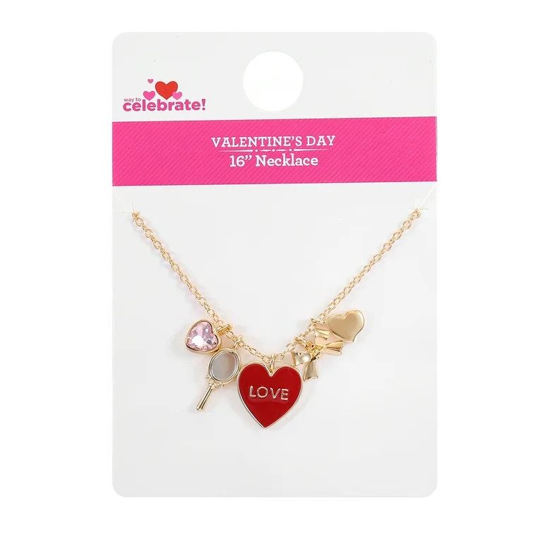 Way to Celebrate Valentine's Day Charms Necklace, 1 Piece | Walmart (US)