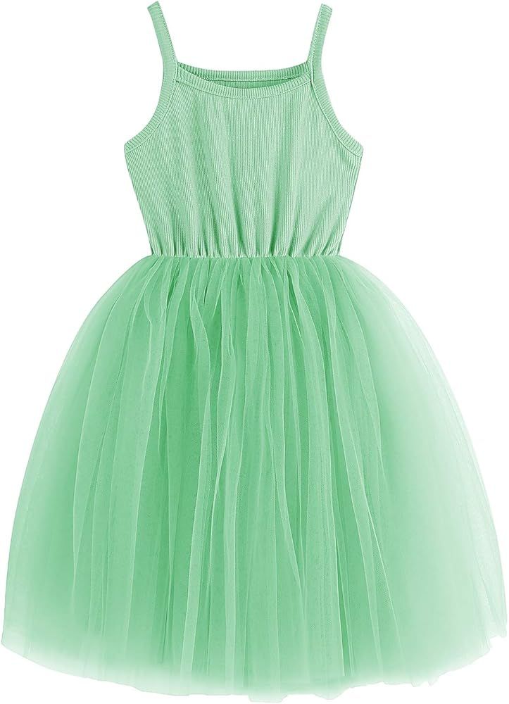 Baby Girls Tutu Dress Infant Tulle Dresses Toddler Sleeveless Sundress | Amazon (US)