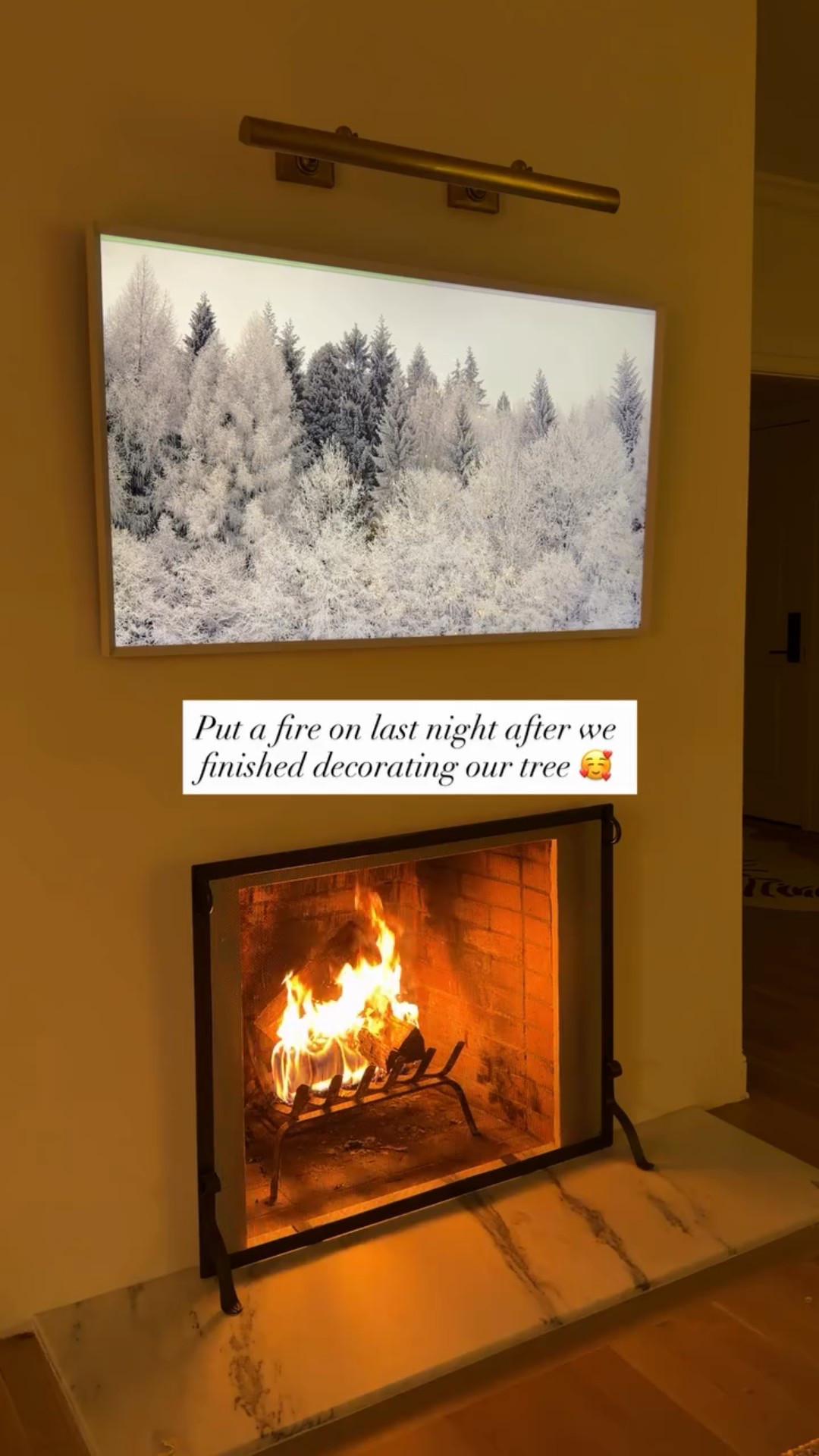 Fireplace cover, art TV, home decor. 

#LTKCyberWeek #LTKHome #LTKHoliday