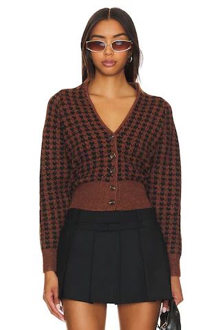 ASTR the Label Ruby Cardigan in Dark Brown & Black from Revolve.com | Revolve Clothing (Global)