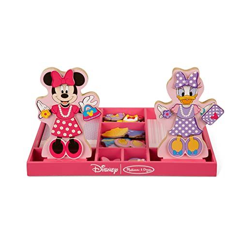 Melissa & Doug Disney Minnie Mouse and Daisy Duck Magnetic Dress-Up Wooden Doll Pretend Play Set ... | Amazon (US)