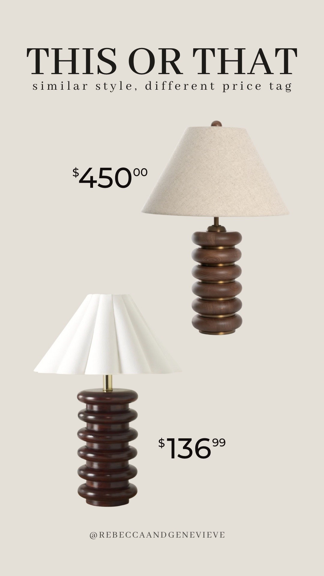 In love with this week’s this or that 😍 Love them both! Would you save or splurge?
-
Table lamp. Dupes. Home decor

#LTKHome #LTKSaleAlert