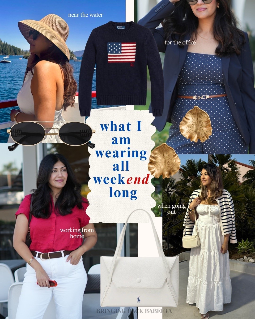 versatile summer outfits and accessories I’ll be wearing from work week to weekend—from slow mornings with coffee to backyard BBQs, family gatherings, dinner on the patio, and everything in between.

Think breathable fabrics, effortless outfit formulas, comfortable sandals, woven totes, and timeless pieces you’ll wear all summer long—not just for the holiday weekend. 

Shop my complete Long Weekend Edit linked here. 🤍

#SummerStyle #FourthOfJulyOutfit #WeekendStyle #WorkLifeBalance #SummerWardrobe #LTKStyle #EffortlessStyle #CapsuleWardrobe #workwear #4thofjuly #redwhiteblueoutfits #patriotic #longweekend

#LTKootd #LTKWorkwear #LTKSeasonal