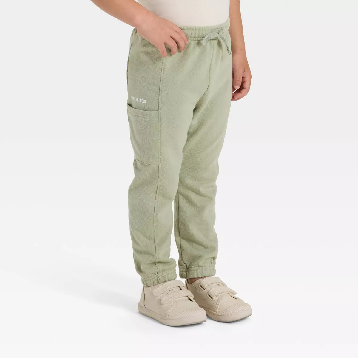 Toddler Boys' Washed French Terry Jogger Pants - Cat & Jack™ Olive Green 3T | Target