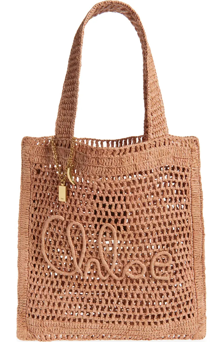 Summer Banana Crochet Raffia Tote Bag | Nordstrom