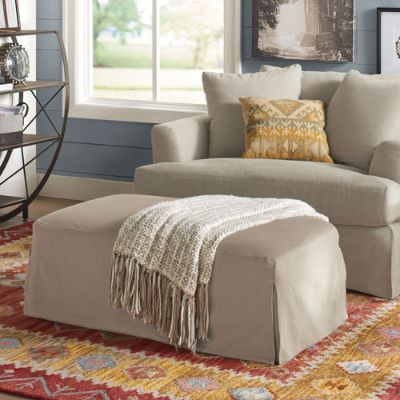 Ava Slipcovered Ottoman for Ava Chair & a Half | Grandin Road | Grandin Road
