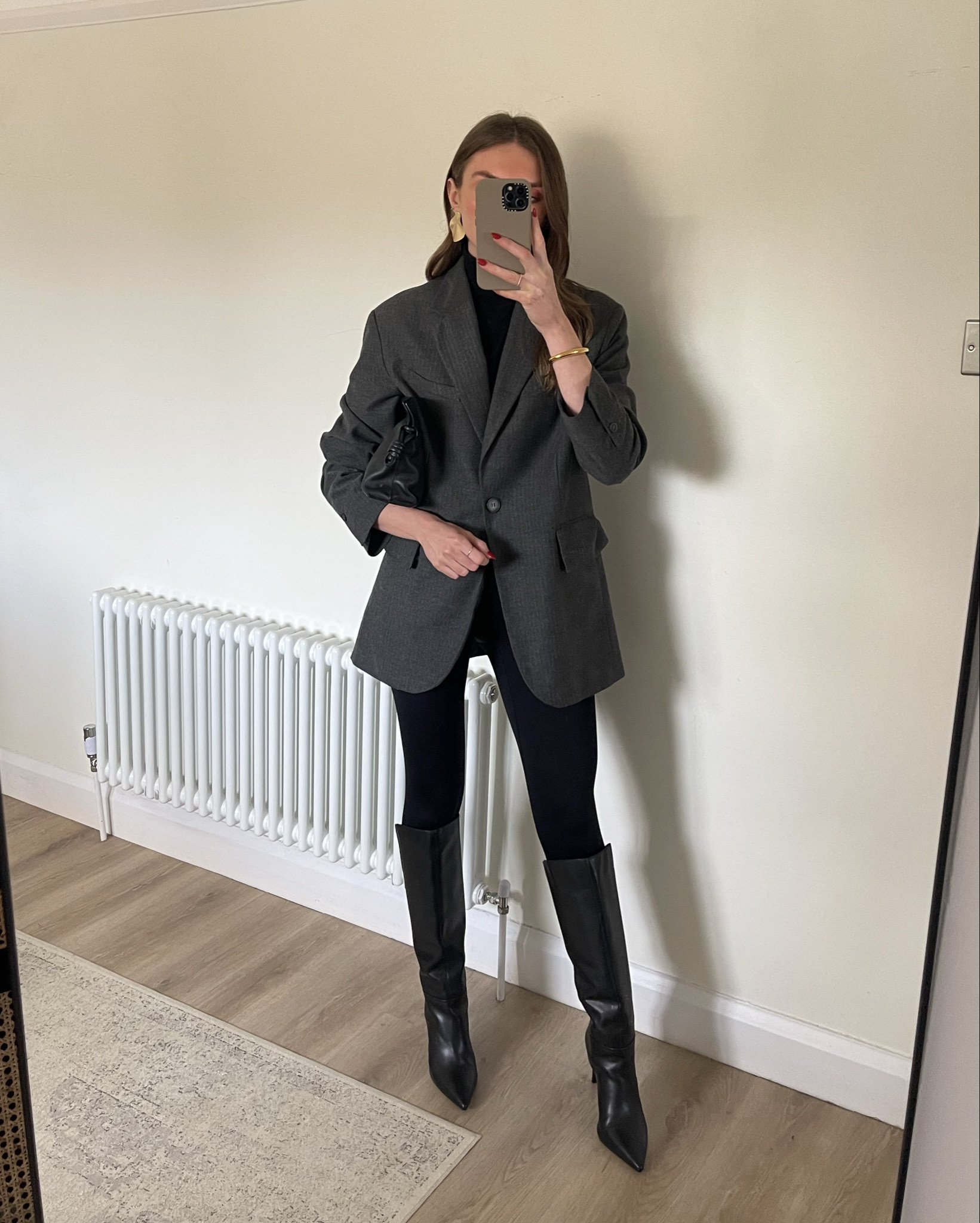 On Wednesdays, we wear… black leggings!

M&S black polo neck
Small in the Another Version second skin leggings, EMILY10 for 10% off
Older grey blazer
Karen Millen heeled knee high boots - EMILY15 for 15 off
Loewe mini flamenco bag
Loewe gold chain shoulder strap




Evening outfit, date night outfit, black leggings, oversized blazer

#LTKstyletip #LTKuk #LTKeurope