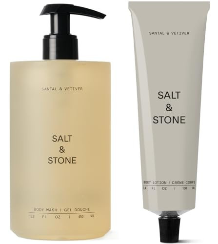 Salt & Stone Hydrating Gel Body Wash + Body Lotion | Santal & Vetiver | Amazon (US)