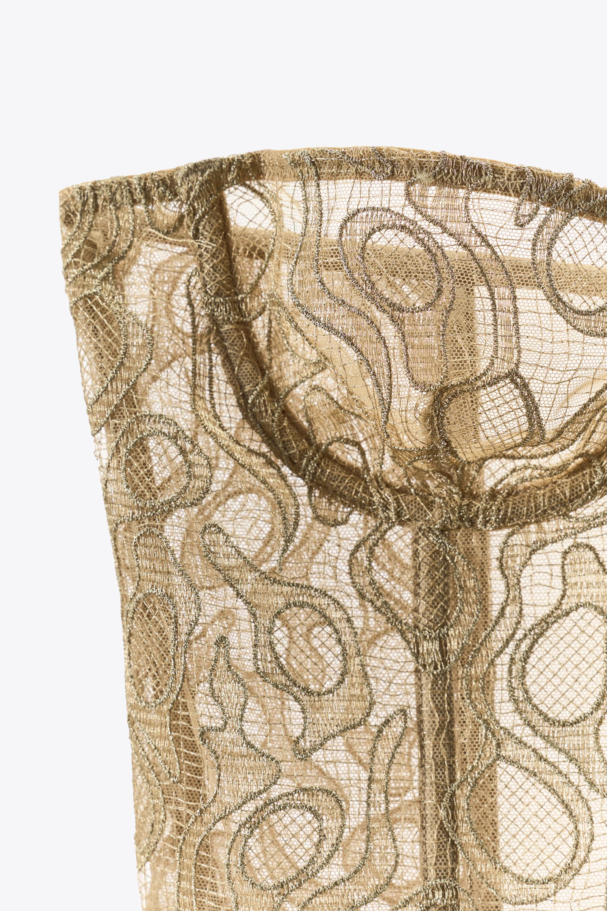 METALLIC THREAD LACE UNDERWIRED CORSET | Zara UK