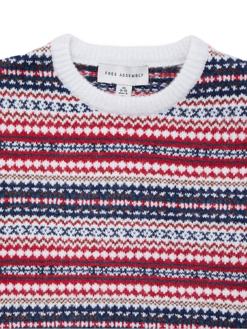 Free Assembly Boys' Matching Crewneck Sweater with Long Sleeves, Sizes XS 4/5-XL 14/16 | Walmart (US)