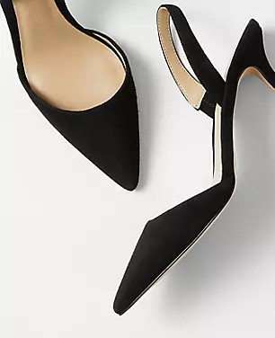 Kerry Suede Slingback Pumps | Ann Taylor (US)