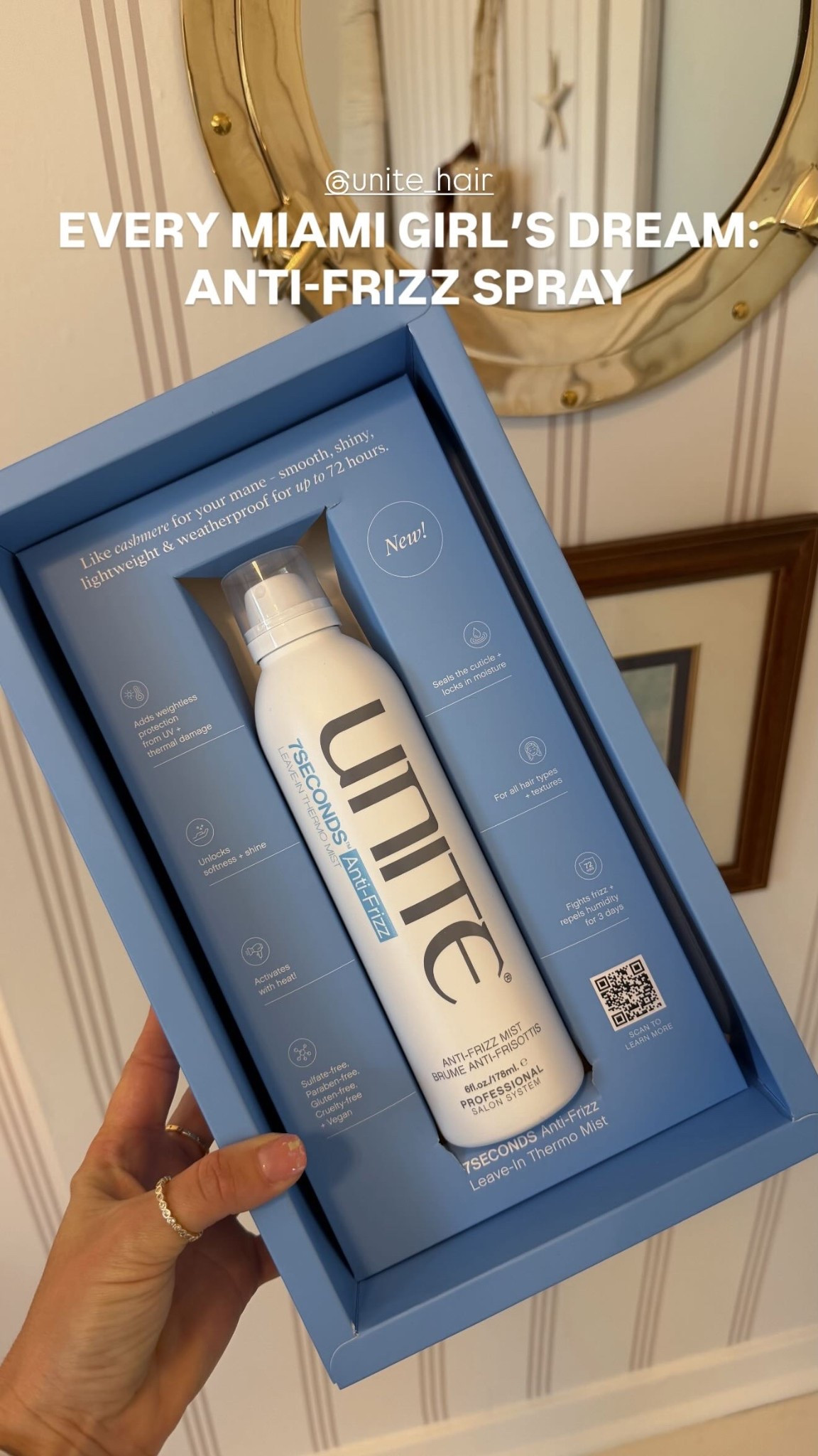 EVERY MIAMI GIRL’S DREAM: ANTI-FRIZZ SPRAY @unite_hair