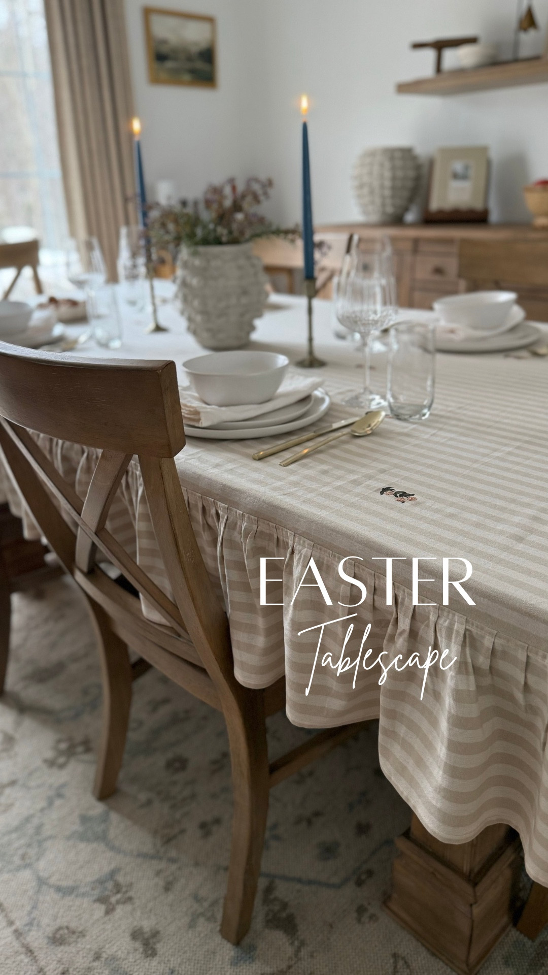 Easter table setting 
Tablecloth is from Tableshoppe 

#EasterDecor #TableSetting #SpringTablescape #EasterTable #HolidayDecor #EasterInspiration #HomeDecor #TableDecor #SeasonalDecor #EasterVibes #DecorInspo #SpringDecor #Tablescaping #EasterBrunch #HomeStyling 

#LTKOver40 #LTKSeasonal #LTKHome