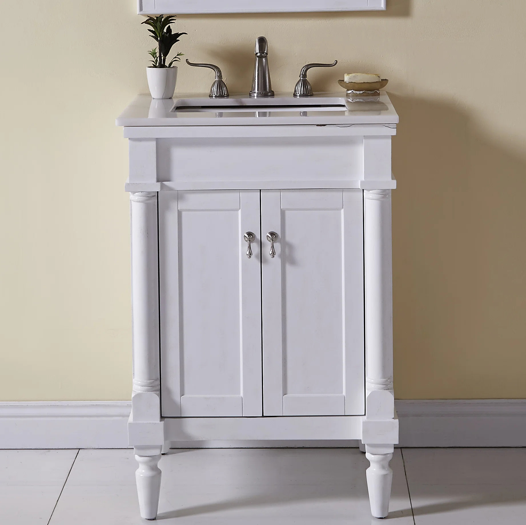 Torilynn 24'' Single Bathroom Vanity with Marble Top | Wayfair North America