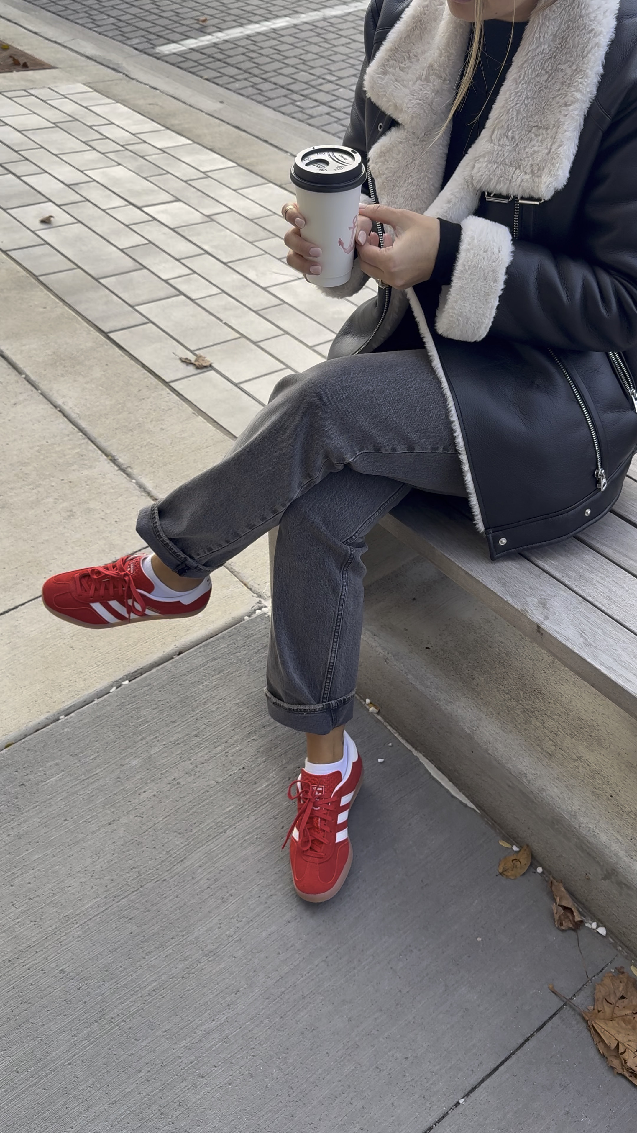 Holiday fashion | holiday sneakers | Christmas outfit | casual Christmas fit | red sneakers | red gazelle | adidas Spezial | women bomber jacket | women aviator jacket 

#LTKGiftGuide #LTKShoeCrush #LTKHoliday